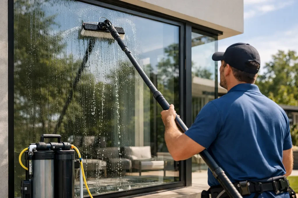 How Pure Water Window Cleaning Works on Your Property